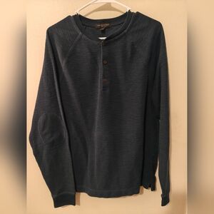 Banana Republic Core Temp Henley Sweater | Large | Dark Blue